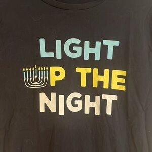 Old Navy, women’s medium light up the night Hanukkah T-shirt match the family